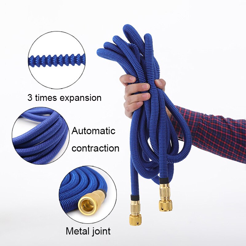 Retractable Hose Home Outdoor Car Wash Water Gun Flexible Hose Universal Expandable Magic Stretchy Pipe Garden Irrigation Tools