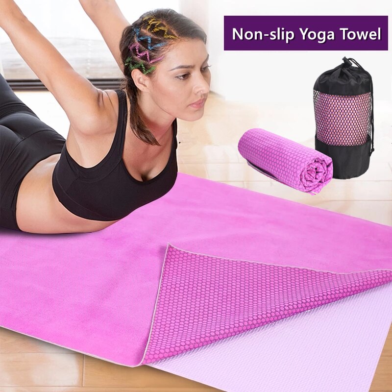 Manta de Yoga plegable antideslizante transpirable, toalla deportiva para Fitness, ejercicio, Pilates y Yoga, 183x63cm, 1 unidad