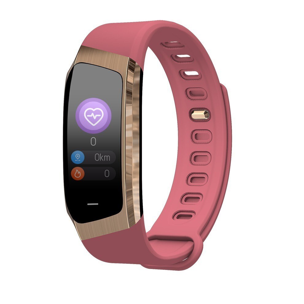 SeenDa E18 Smart Uhr Sport Männer Armbanduhr Fitness Tracker Smart Uhr Für Android Und IOS Telefon Bluetooth Frauen Smart Uhr: Pink and gold