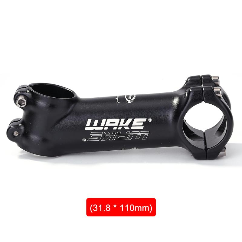 Potence de vélo wake 31.8mm tiges avant vtt, partie 70/80/90/100/110mm, potence de vélo en alliage d'aluminium, potence de guidon de vélo à 17 degrés: 110mm