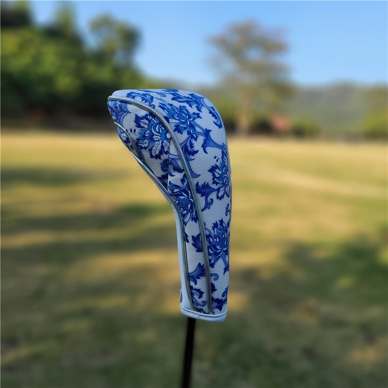 China Stil Blau und Weiß Porzellan Golf Verein Fahrer Fahrrinne Holz hybrid UT Klinge Hammer Putter Headcover Sport Golf Verein abdeckung: hybrid