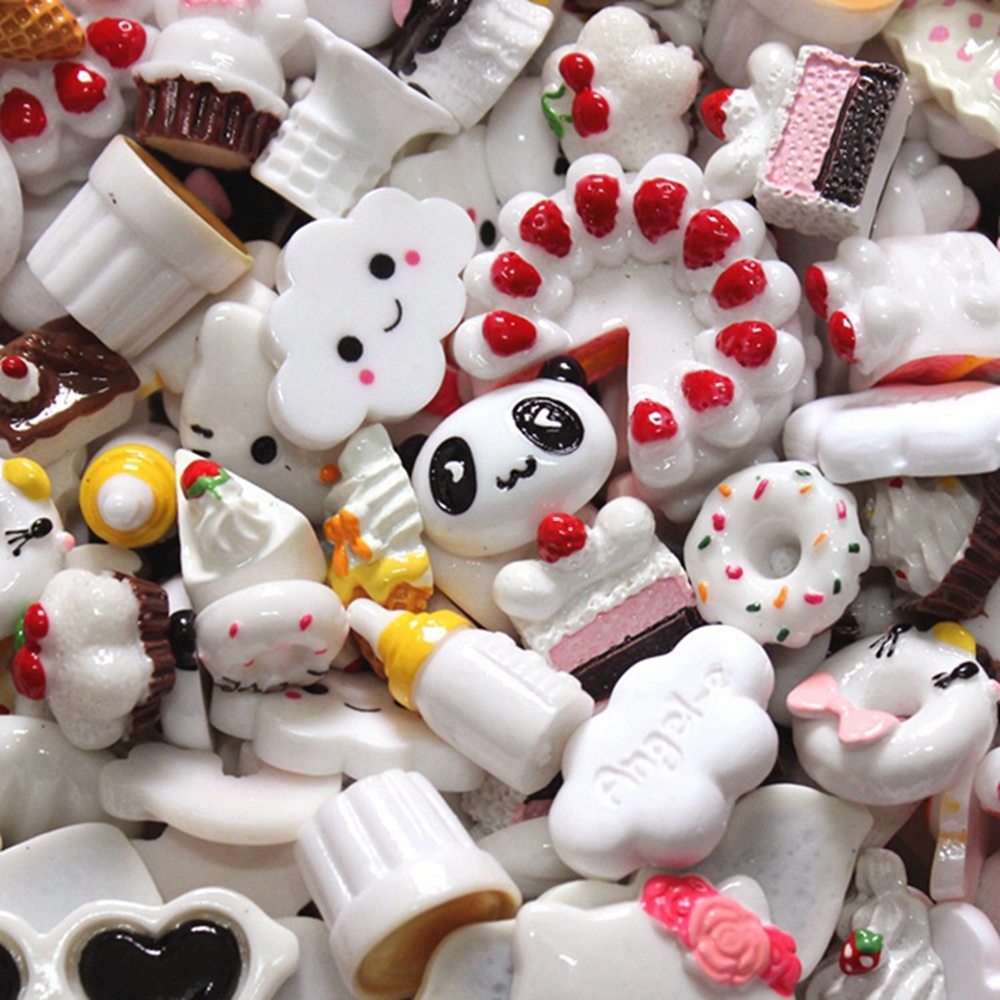 50 sztuk Slime Charms wielkanoc DIY Craft Making żywica zestaw biżuterii żywica Flatback szlam tworzenie koralików dostaw DIY Scrapbooking rzemiosło: 13