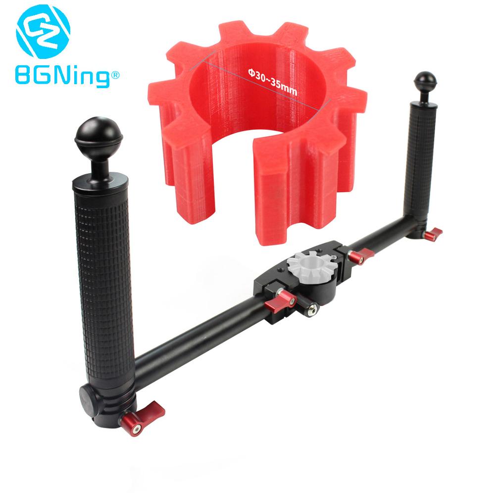 Unique Dual Handheld Grip Gimbal Extended Bracket Camera Stabilizers Metal + 3D Print for Zhiyun For DJl Gimbals 45mm Handle: Extend Bracket 35mm