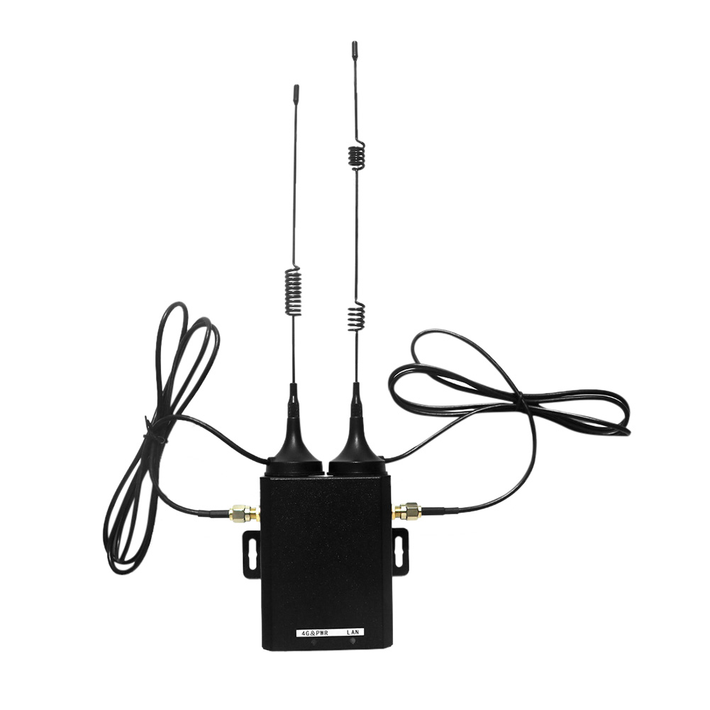 4G LTE WiFi Router H927-EU/USA Industrial Grade SIM Card Router 150Mbps with External Antenna Support 16 WiFi Users for Outdoor: Bundle1