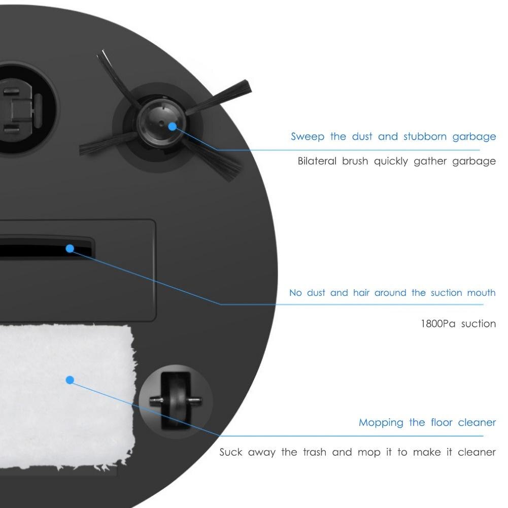 3 in 1 1800Pa Household Automatic Rechargeable Smart Vacuum Sweeper Cleaner