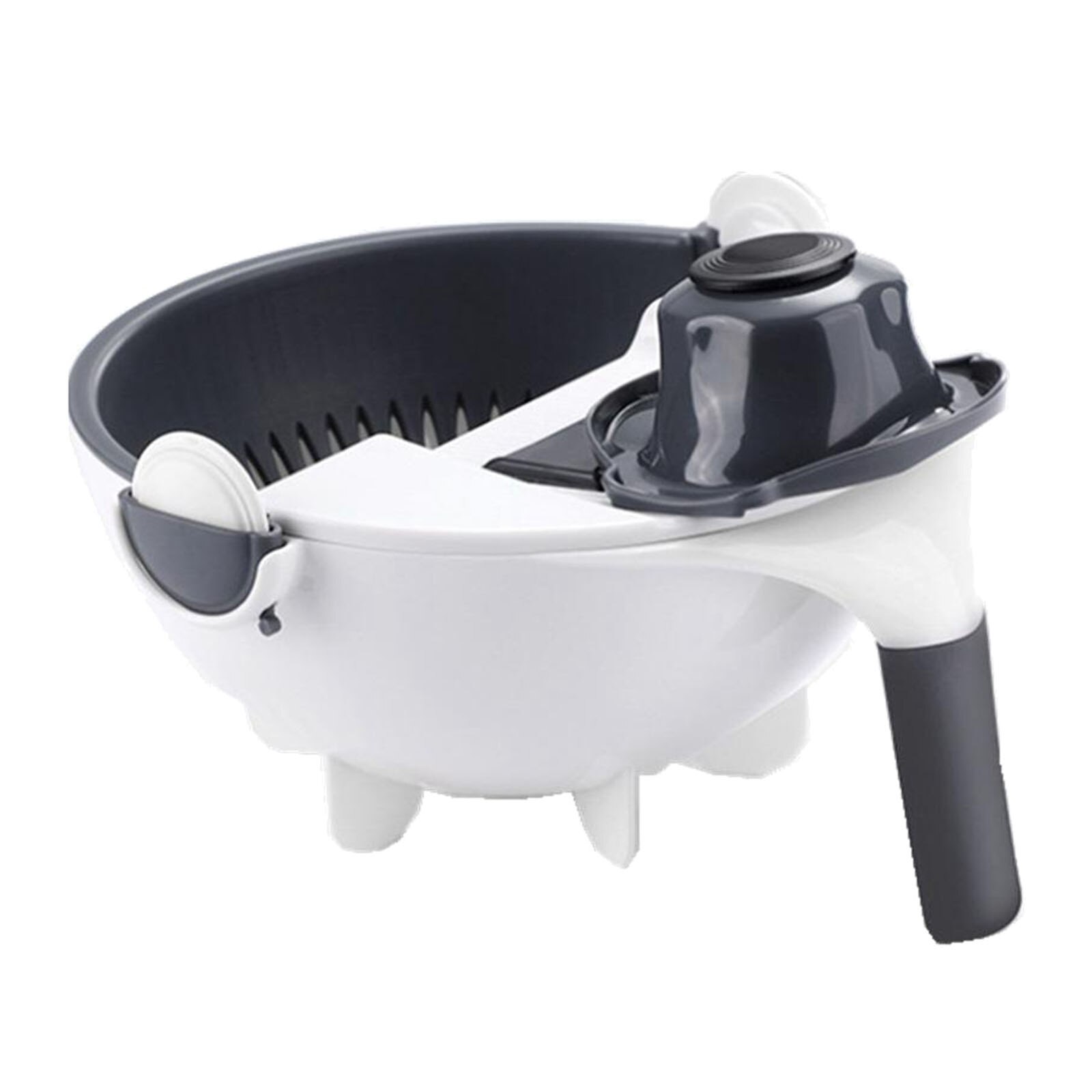 Groentesnijder, 9- in -1 multifunctionele snijder, rasp, uienhakker met container, groente- en fruitsnijder