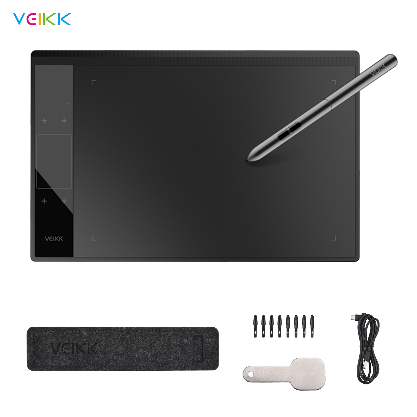 VEIKK A30 Graphics Drawing Tablet Smart Gesture 8192 Levels Pressure Art Graphics Tablet for Painting Online Teaching: Default Title