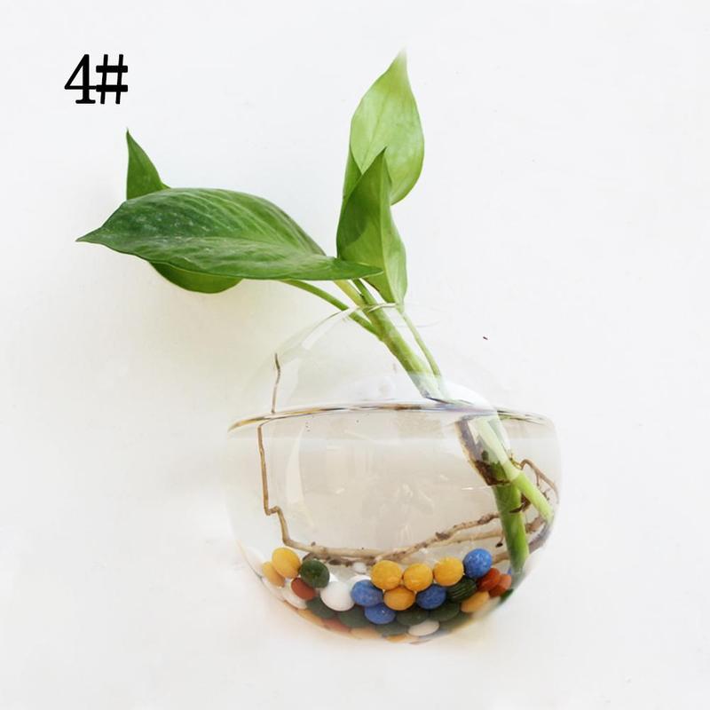 8 Shapes DIY Clear Hanging Glass Vase Flower Plants Terrarium Wall Fish Tank Aquarium Container Homw Decor: 4