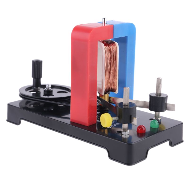 Modelo de gerador de eletricidade manual diy, gerador de indução eletromagnética de faraday, brinquedos educativos para experimento de indução