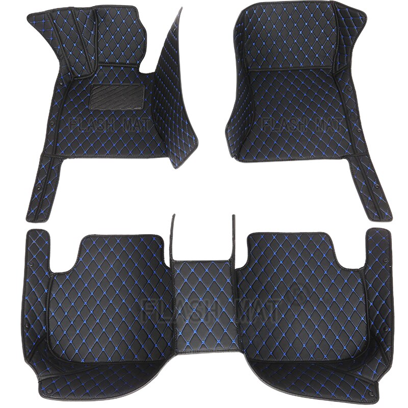 Flash mat leather car floor mats For Lifan All Models x60 x50 320 330 520 620 630 720 Car-Styling: Black with blue