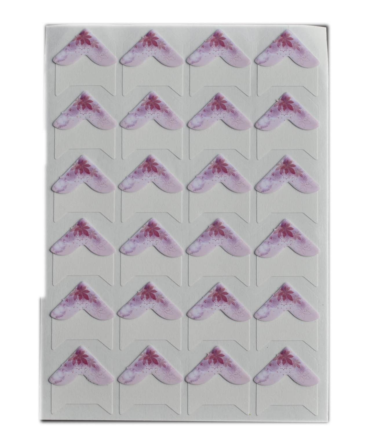 DIY Photo Album Scrapbooking Love Flower seriers Photo Corner Sticker Diy Handmade scrapbook Decoration 24pcs/sheet: A Style