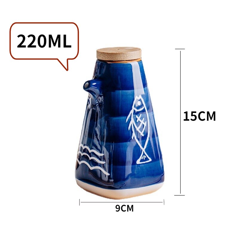 Ceramic seasoning pot set kitchen household salt shaker seasoning box seasoning bottle seasoning sugar MSG seasoning pot: A