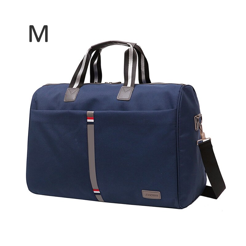 Bolso de hombro portátil plegable de ocio bolso de viaje impermeable para hombres y mujeres bolsa de viaje grande multifunción bolsa de fitness XA164ZC: Blue M