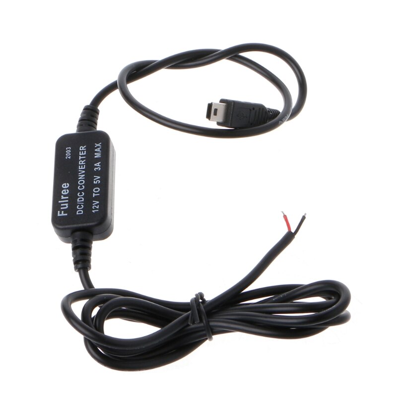 Autolader Mini Usb Output 12V Naar 5V 3A Voeding Converter Voor Pda Dvr Camcorder
