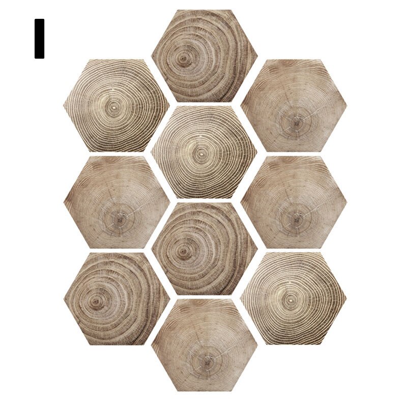10Pcs/Lot Wood Texture Floor Sticker Waterproof Pvc Diy Stick Ground Wallpaper For Kitchen Bathroom Home Decor Floor Decal: I