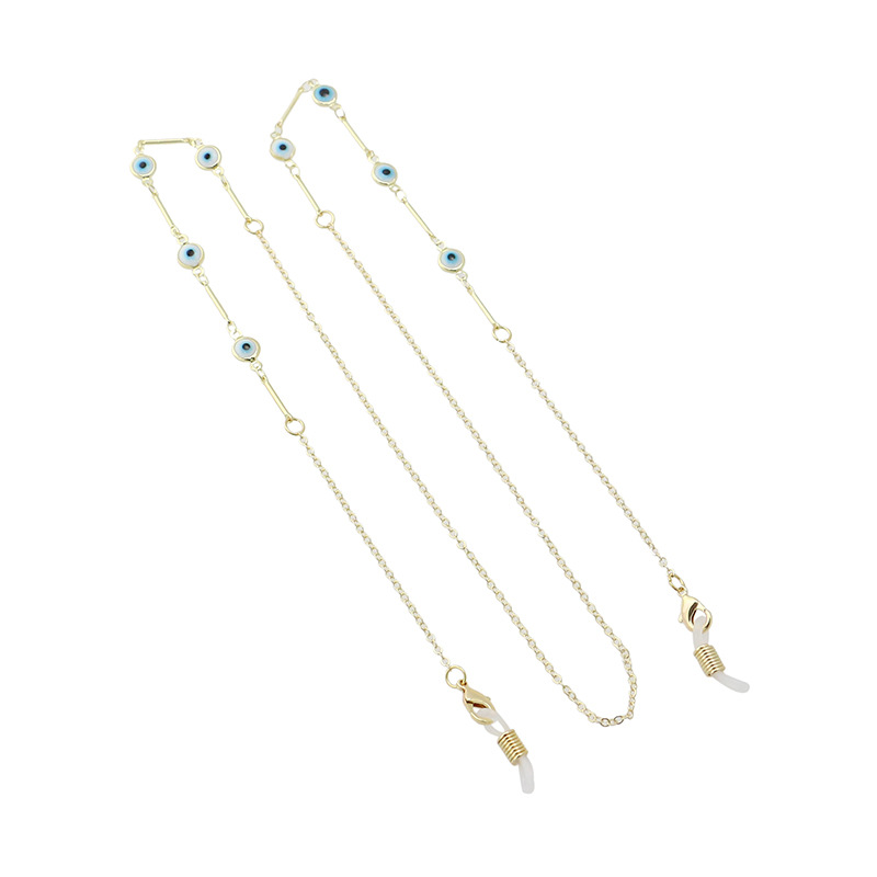 1Pcs Eyeglasses Strap Reading Glasses Hanging Chain Sunglasses Evil Eye Enamel Beads Spectacles Holder Neck Cord Glasses Anti: 8