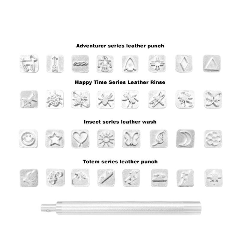 Leather Printing Punch Tools Handmade Carving Leathercraft Sculpture Stamp