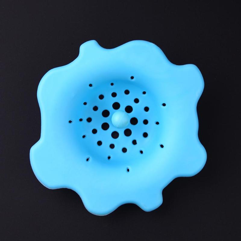 Flower Petal Silicone Sewer Drain Cover Stopper Kitchen Sink Strainer Filter Silicone Kitchen Strainers Bathroom Gadgets