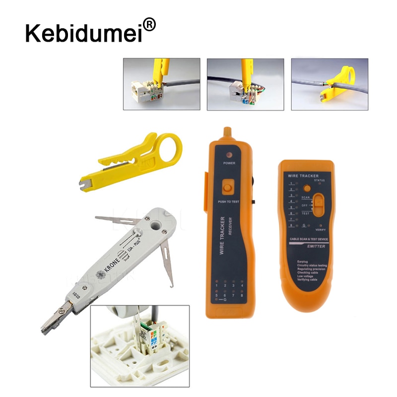 RJ45 RJ11 RJ12 Katze5 Katze5e Tragbare LAN Netzwerk Werkzeug Bausatz Utp Kabel Tester UND Zange crimpen Crimper Stecker Draht Stripper köpfe