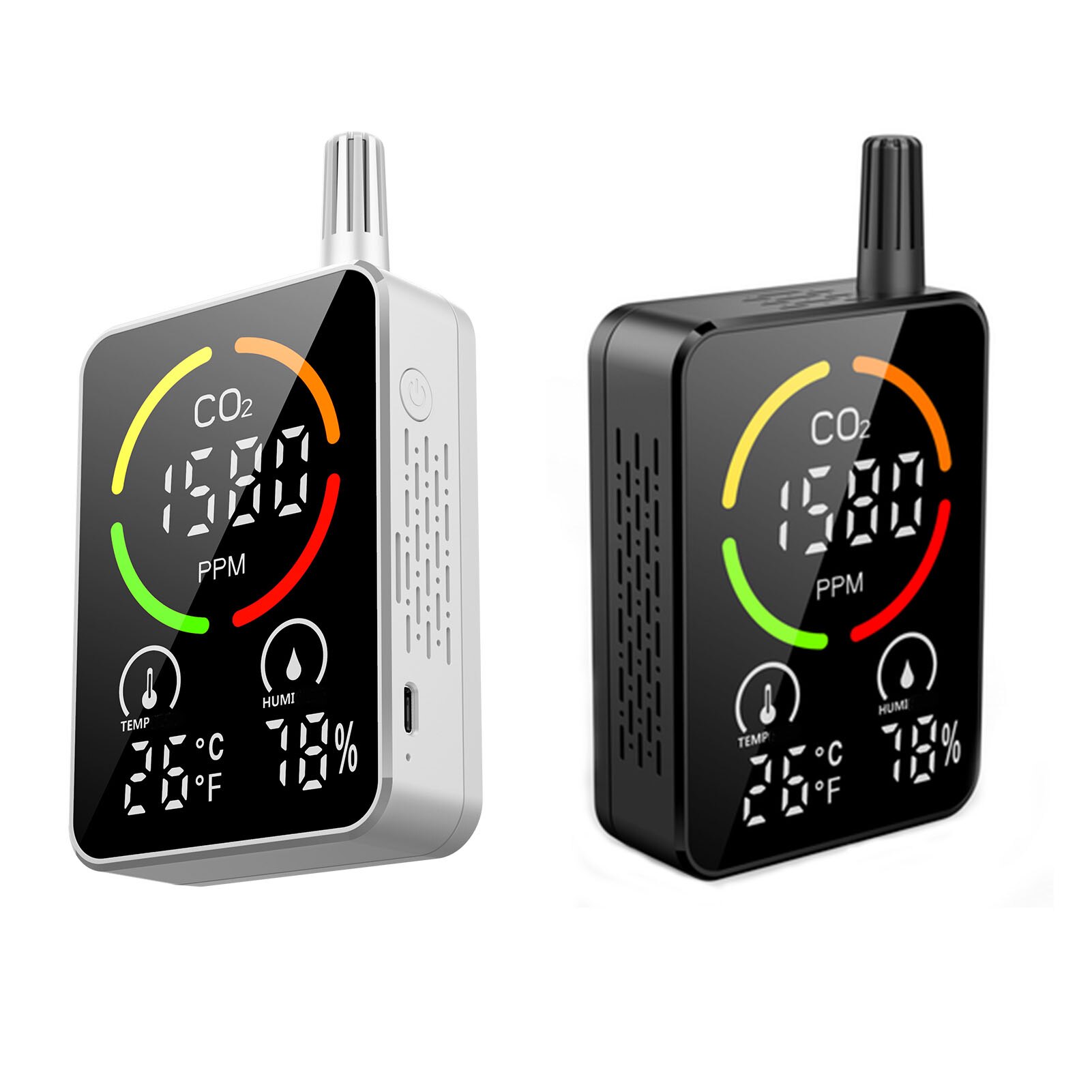CO2 Meter Digitale Temperatur Feuchtigkeit Sensor Tester Luft Temperatur Und Feuchtigkeit Sensor Mit Intelligente Alarm System