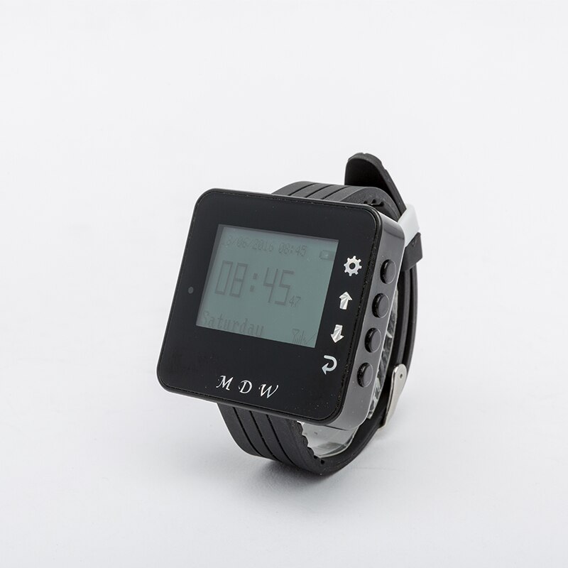 Mindewin Restaurant Wireless Call System M-K-1 Waiter Call Button,LED Display Receiver And Call Waiter Wrist Watch