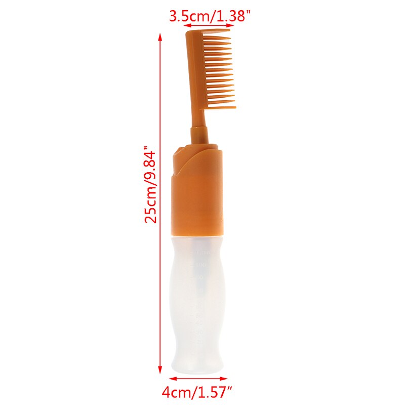 110Ml Plastic Haarverf Hervulbare Fles Applicator Kam Doseren Salon Haarkleuring Kappers Styling Tool