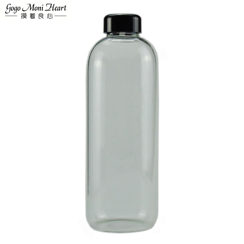 FDA GRATIS 1L Glas Water Fles Vloeibare Eiwit Shaker 1l Slip Lek-poof Drinken Herbruikbare Water Ketel Met Deksel mijn Flessen