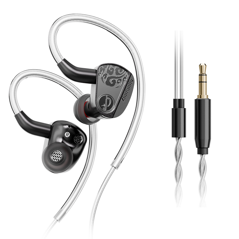 Zhulinniao Jinghong Z3 fones de ouvido HIFI intra-auriculares jogo de música profissional de alta fidelidade 0,78 fones de ouvido destacáveis totalmente metálicos: Vermelho