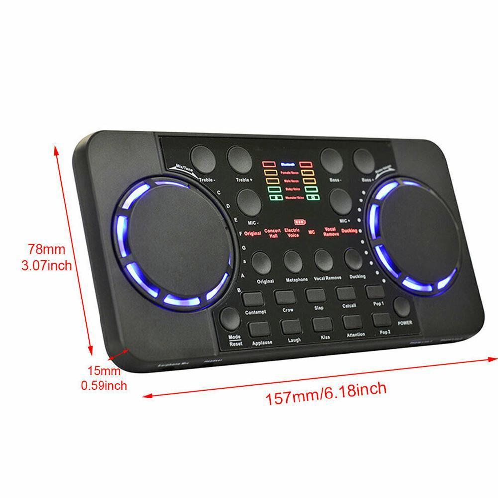 1 Pc Mixer Live Broadcast Studio Singing Noise Reduction Portable External Bluetooth 4.0 Sound Card For Phone Computer Reco Q0h1