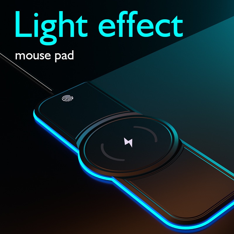 Qi Wireless Charging mouse pad 10W RGB lighting mouse pad for iphone 11 12 pro Max,XS,Huawei ,Mi 10 pro,S10 Wireless Charger