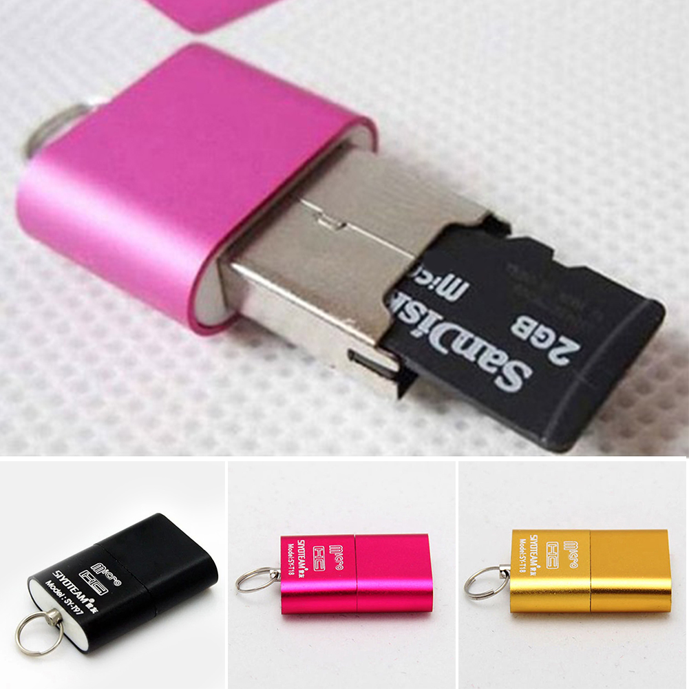 Hoge snelheid usb 2.0 micro sd tf geheugenkaartlezer adapter lichtgewicht draagbare mini geheugenkaartlezer