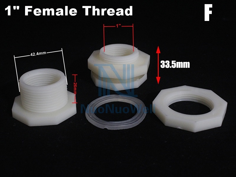 Plastic Water Tank Connectors Fish Tank Accessories Pool Bucket Inner Outer Wire Adapter Drainage Aquarium Bulkhead Joints: F