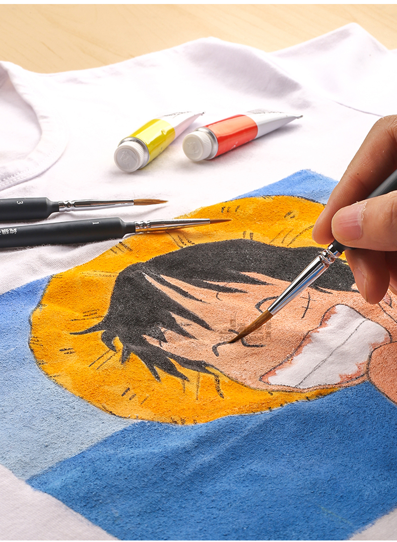 Pluma de línea de gancho para pintura al óleo, pelo suave de acuarela, pelo de comadreja extrafino pintado a mano, pincel de acrílico gouache 00000