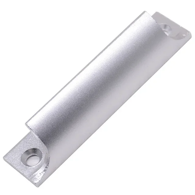 Aluminiumslegering dørhåndtak push-pull balkong gate vindu trekker knott møbler: Sølv