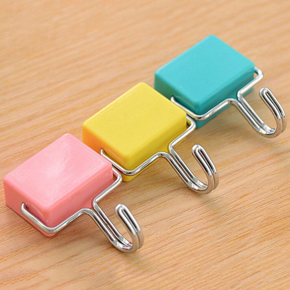 1PC Super Suction Magnetic Hooks To Hang Free Microwave Refrigerator Trace Nail Wall storage hook