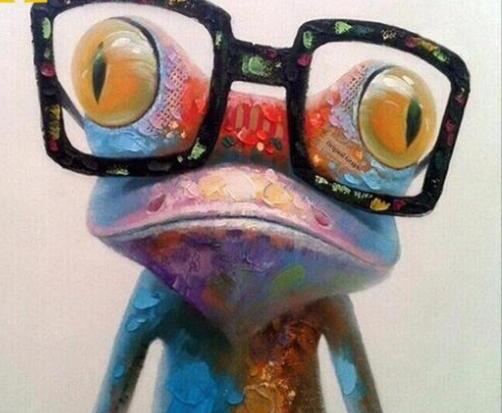 3298 gafas Rana-pintura por números Kits para adultos DIY