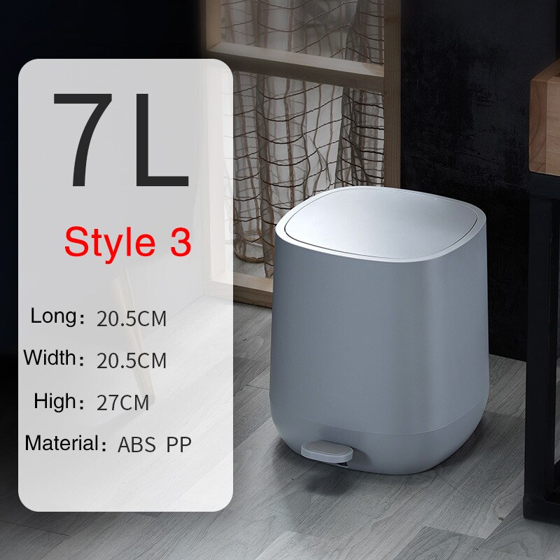 Poubelle nordique Simple pour maison, salon, salle de bains, stockage des déchets de cuisine: Style3