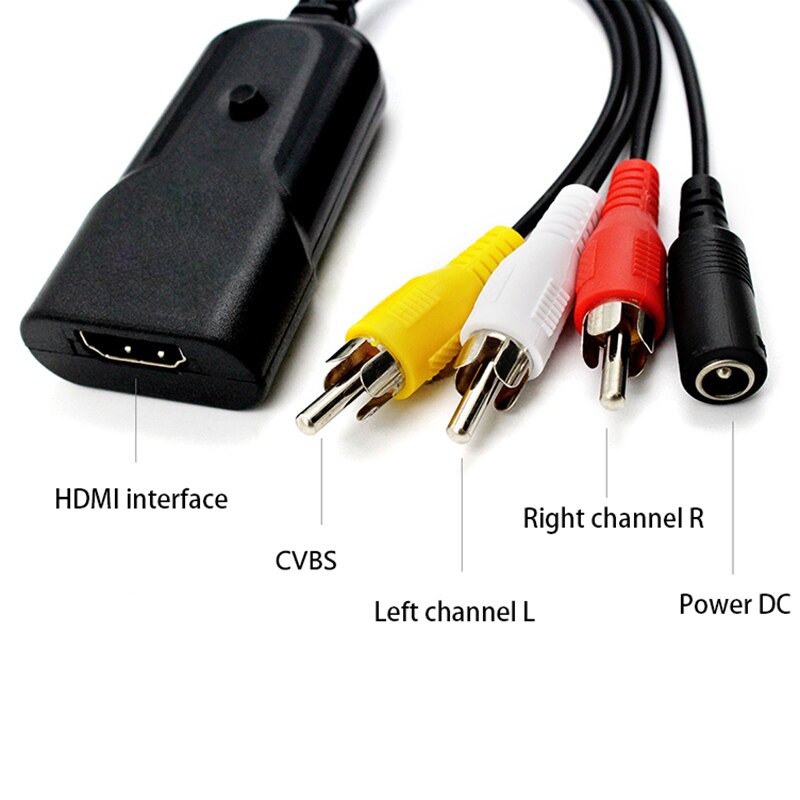 AV to HDMI HD Converter RCA to HDMI AV2 HDMI AV to HDMI Supports Windows 7