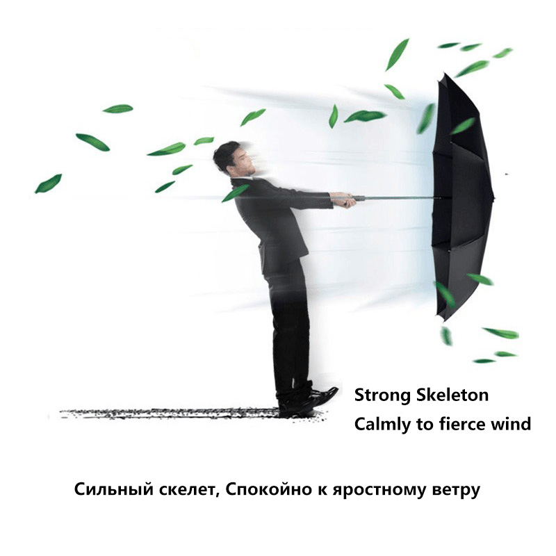 Paraguas grande automático familiar de 125cm, paraguas plegable para lluvia para mujer, 3 paraguas de negocios para hombre de , paraguas grande a prueba de viento de 10K,
