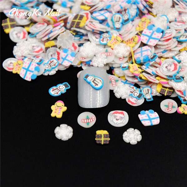 Diy 2000Pcs 3D Nail Art Decoraties Kerst Slices Polymer Clay Tiny Nail Art Rhinestones Acryl Decoratie Manicure: 006