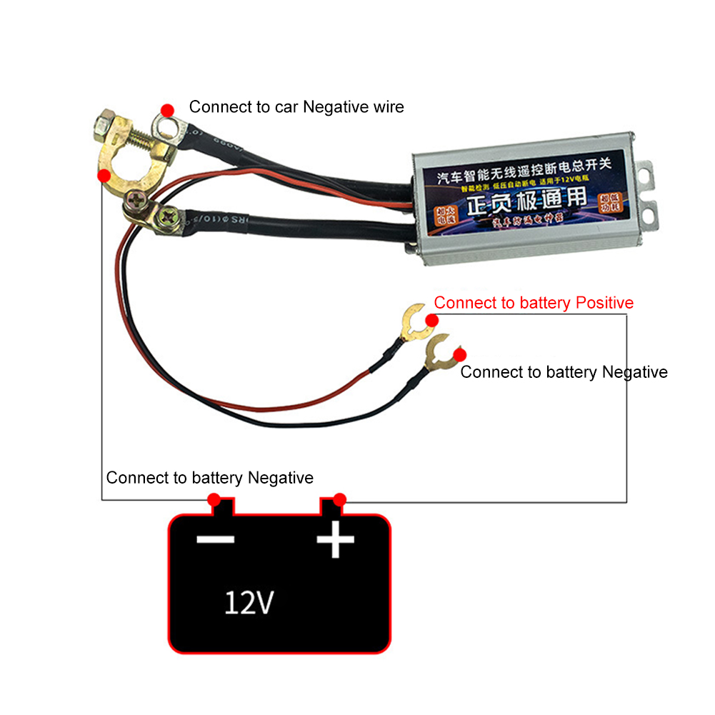 Interruptor de desconexión de batería de coche, aislador de 500A, 12V, interruptor principal Universal con Control remoto inalámbrico, interruptor de alimentación principal a prueba de fugas
