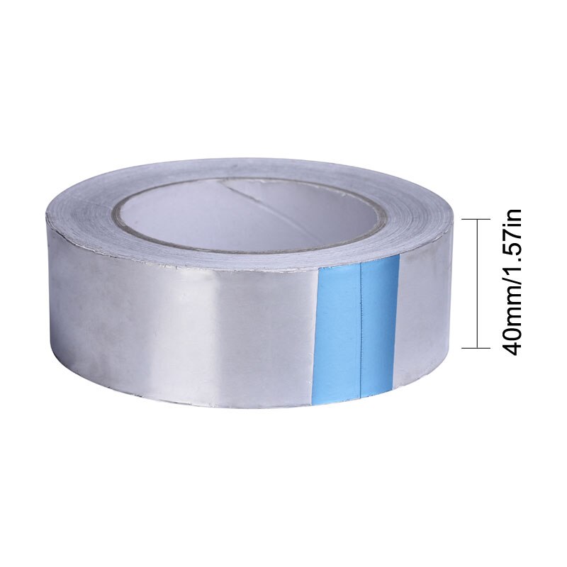 40m Aluminium Foil Tape BGA Heat-resistant Foil Tape High Temperature Resistant Foil Adhesive Tape: WHITE