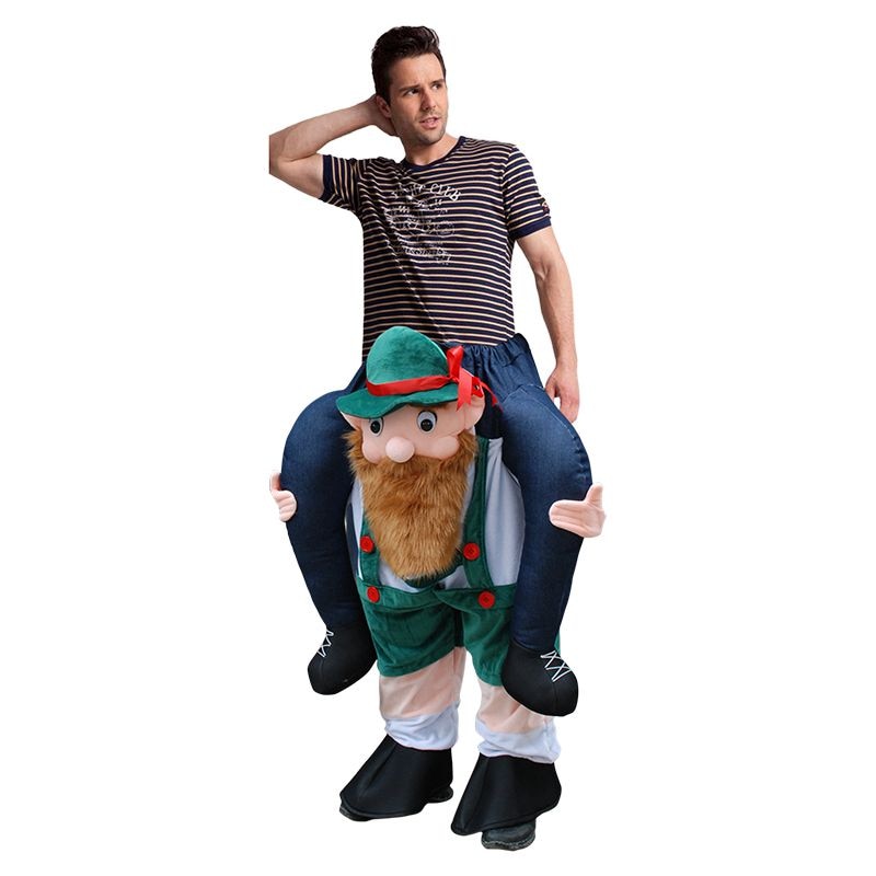 Costume d'équitation sur mon corps, gilet de Costume drôle, pantalons animaux, déguisements fantaisie, Oktoberfest, Halloween, Costume Cosplay ours