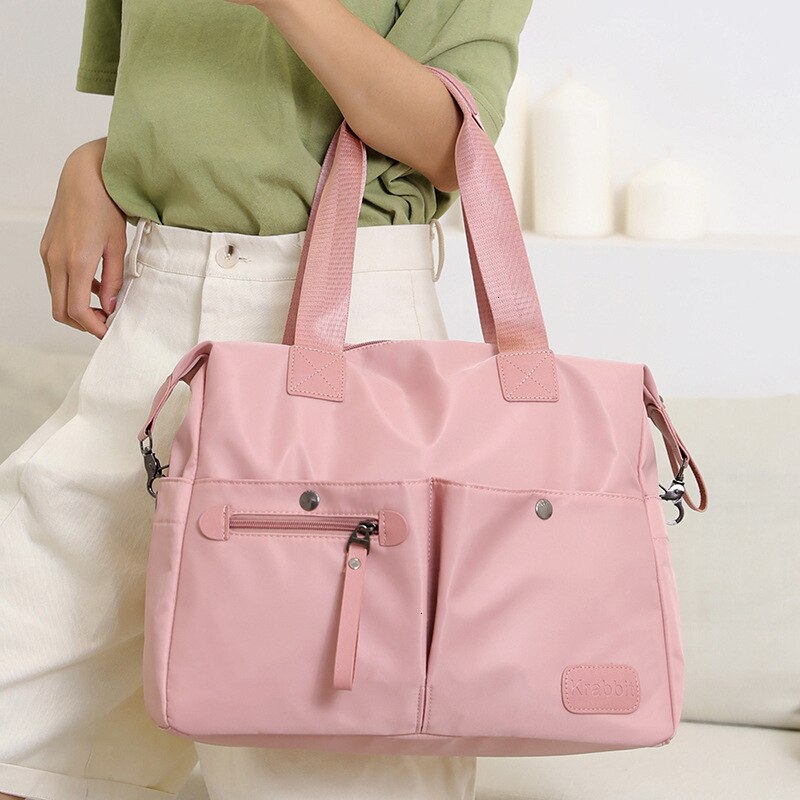 Schulter Tasche Frauen Handtaschen Wasserdicht Rosa Violet Schwarz Nylon Casual Große Kapazität Messenger Damen Taschen