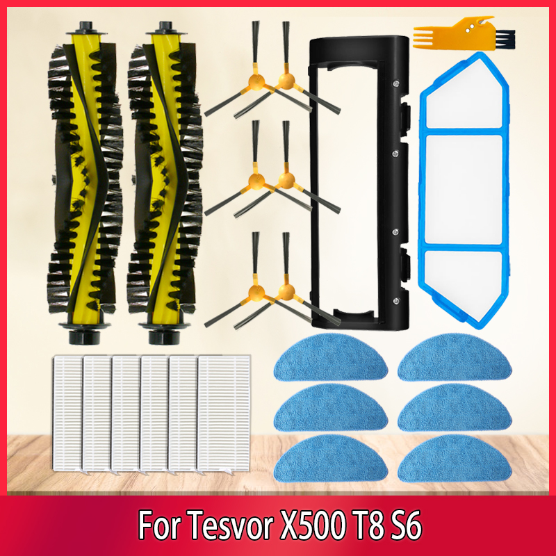 Hovedbørste, hepa-filter, mopp til neatsvor  x500 x520 x600 pro, tesvor  x500 t8 s6, ikhos create netbot  s15 støvsugerdeler, reservedeler