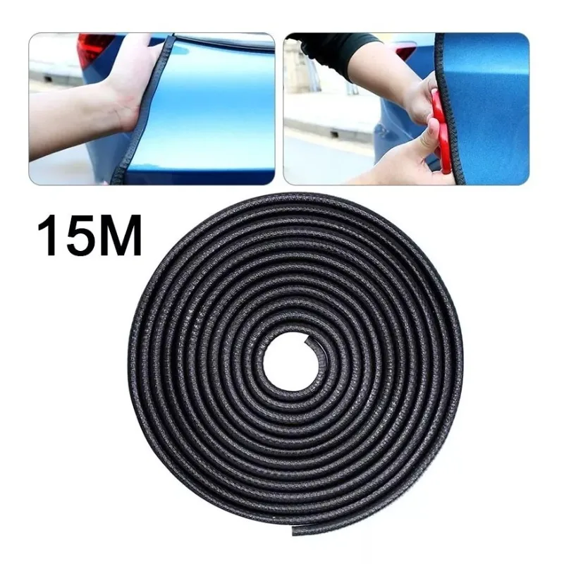 Door Edge Guards Car Door Edge Guards 15M U Shape Car Door Protector Rubber Seal Door Guard Internal Double Sided Tape