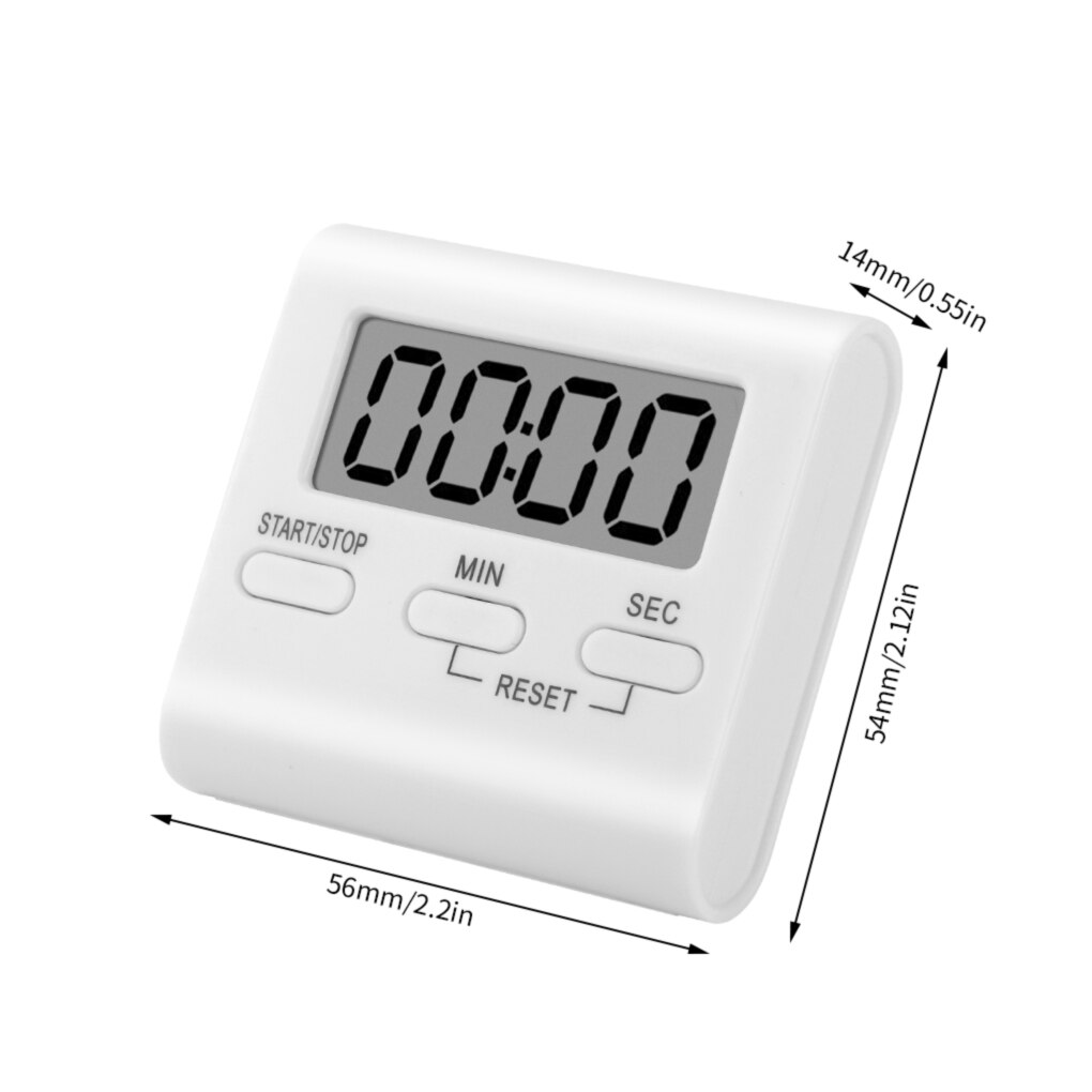 Digital Screen Kitchen Timer LCD Display Digital Timer Square Cooking Count Up Countdown Alarm Clock Sleep Stopwatch Clock: Default Title