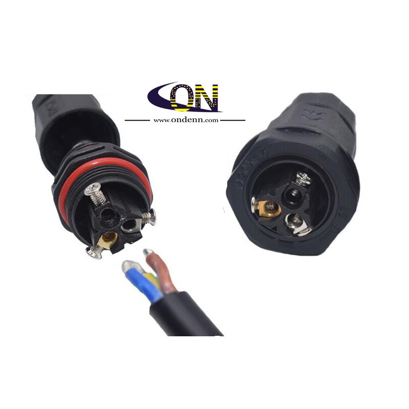 Waterproof Electrical Cable Wire 3-pin Connector IP67 for Outdoor Using L20 HT230 for Underground Inground Spotlight
