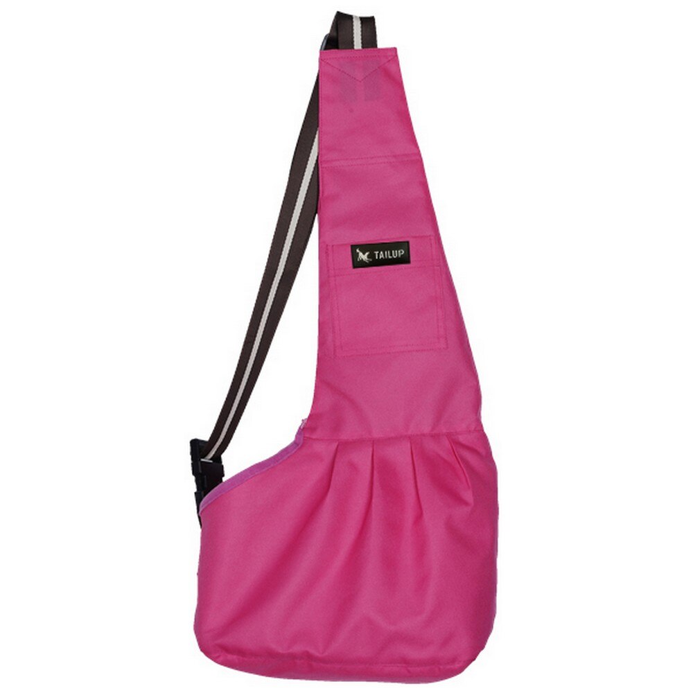 Tailup Pet Carrier Bag Oxford Hond Kat Puppy Aminal Sling Enkele Schoudertas Warme Winter Hond Front Borst Carrier Outdoor reizen: Rose / M
