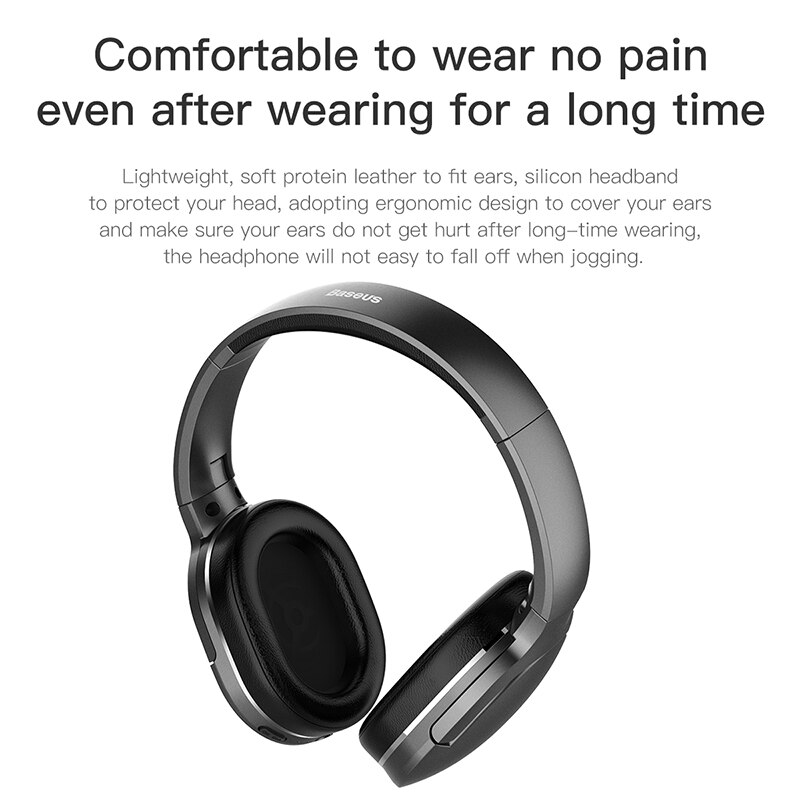 Baseus D02 Bluetooth Headphone Foldable bluetooth headset Wireless headphones Portable Bluetooth Earphone with Mic for Phone